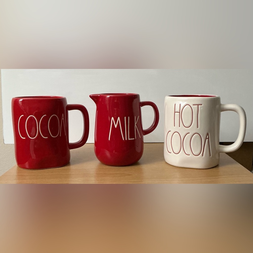 Rae Dunn Cocoa / Hot Chocolate / Milk Bundle